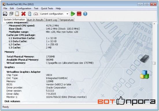 BurnInTest Pro 8.1